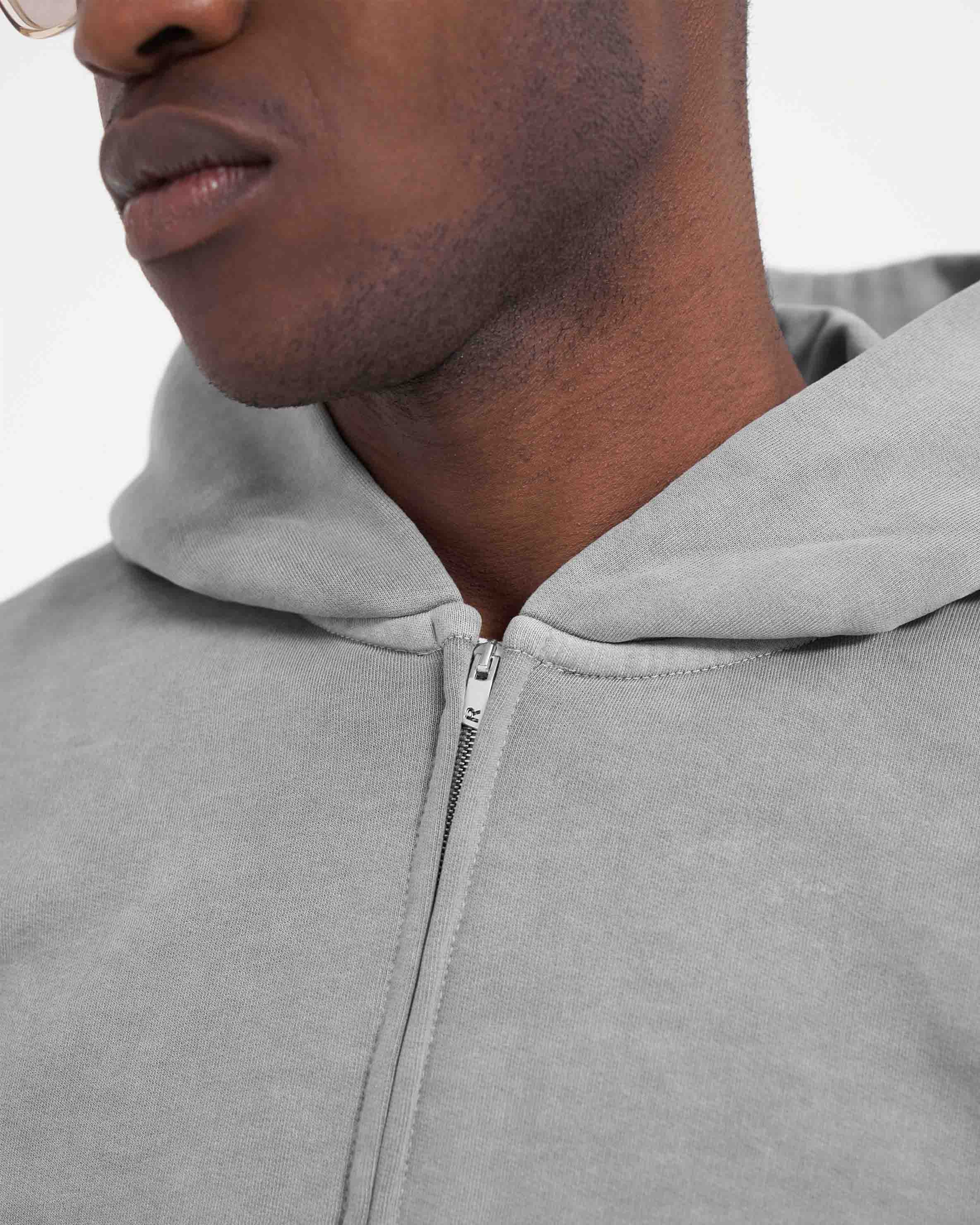 Initial Zip Hoodie - Ultimate Grey